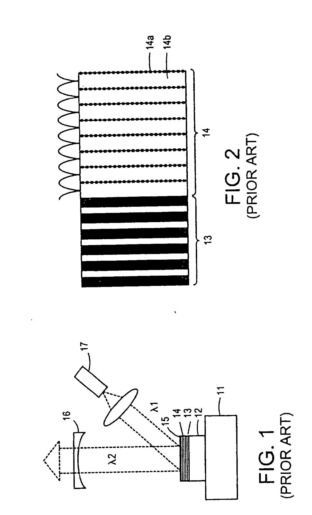 External cavity dual wavelength laser system