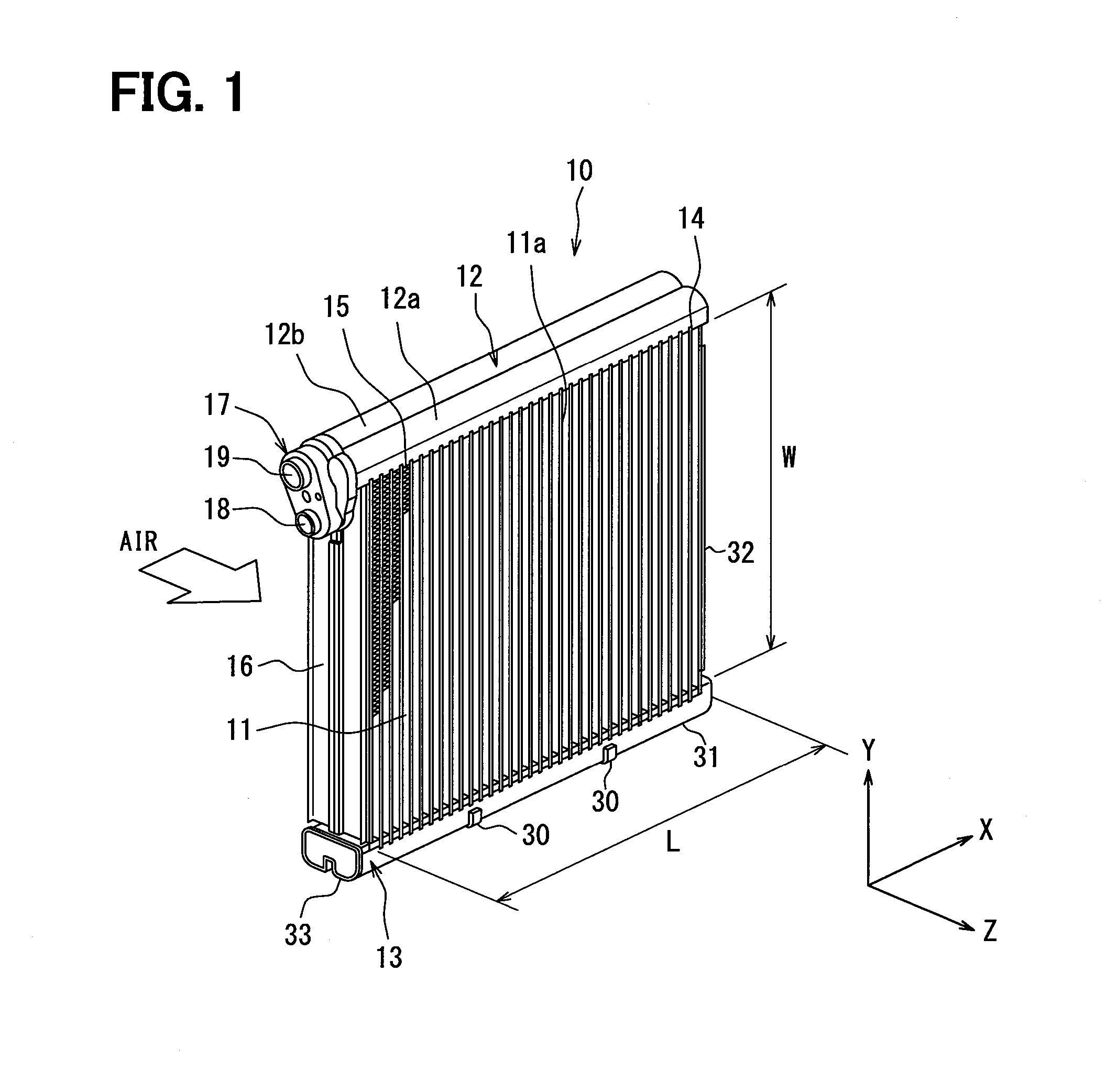 Fixing structure for heat exchanger