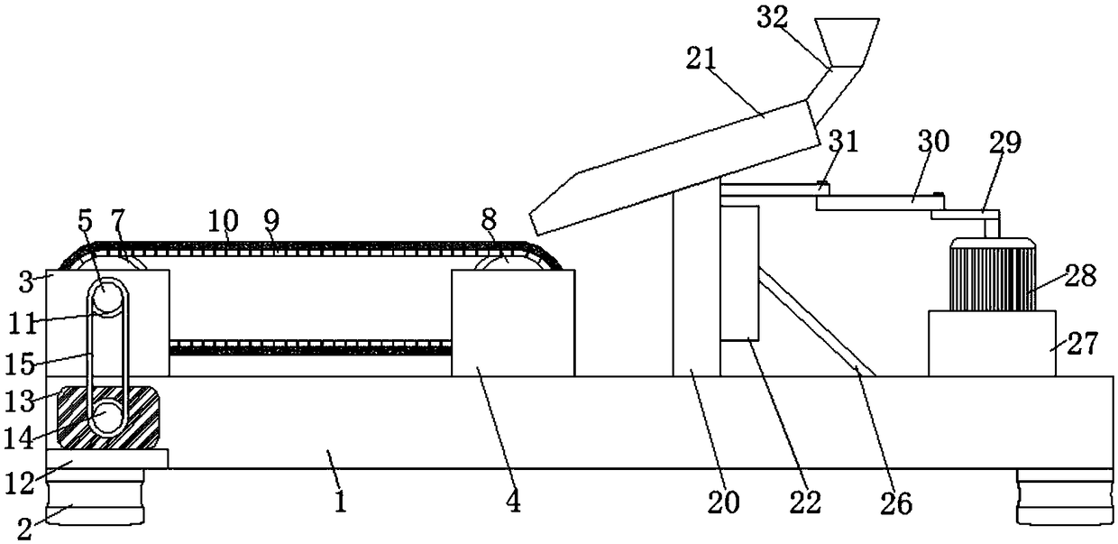 Feeding device making materials not prone to scattering and used for biomass power generation