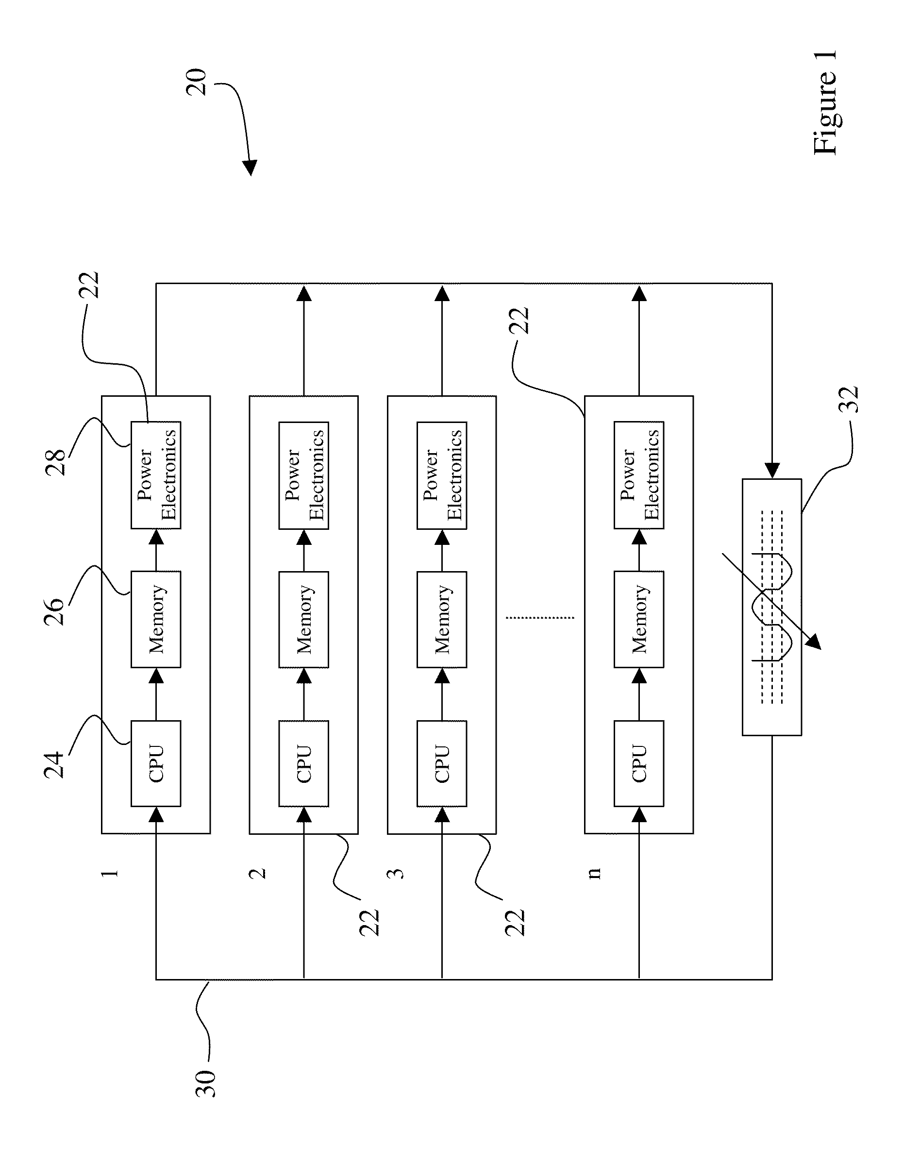 Variable flow computer cooling system for a data center and method of operation