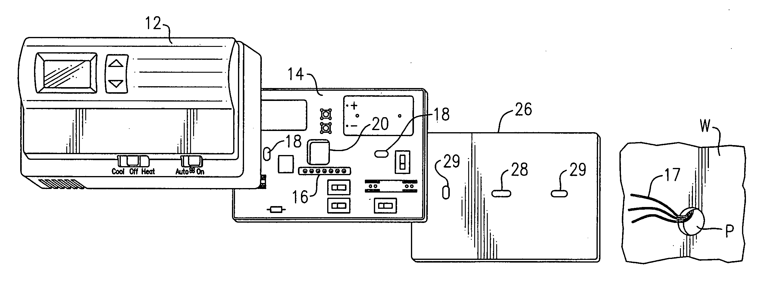 Intrusion barrier and thermal insulator for thermostat