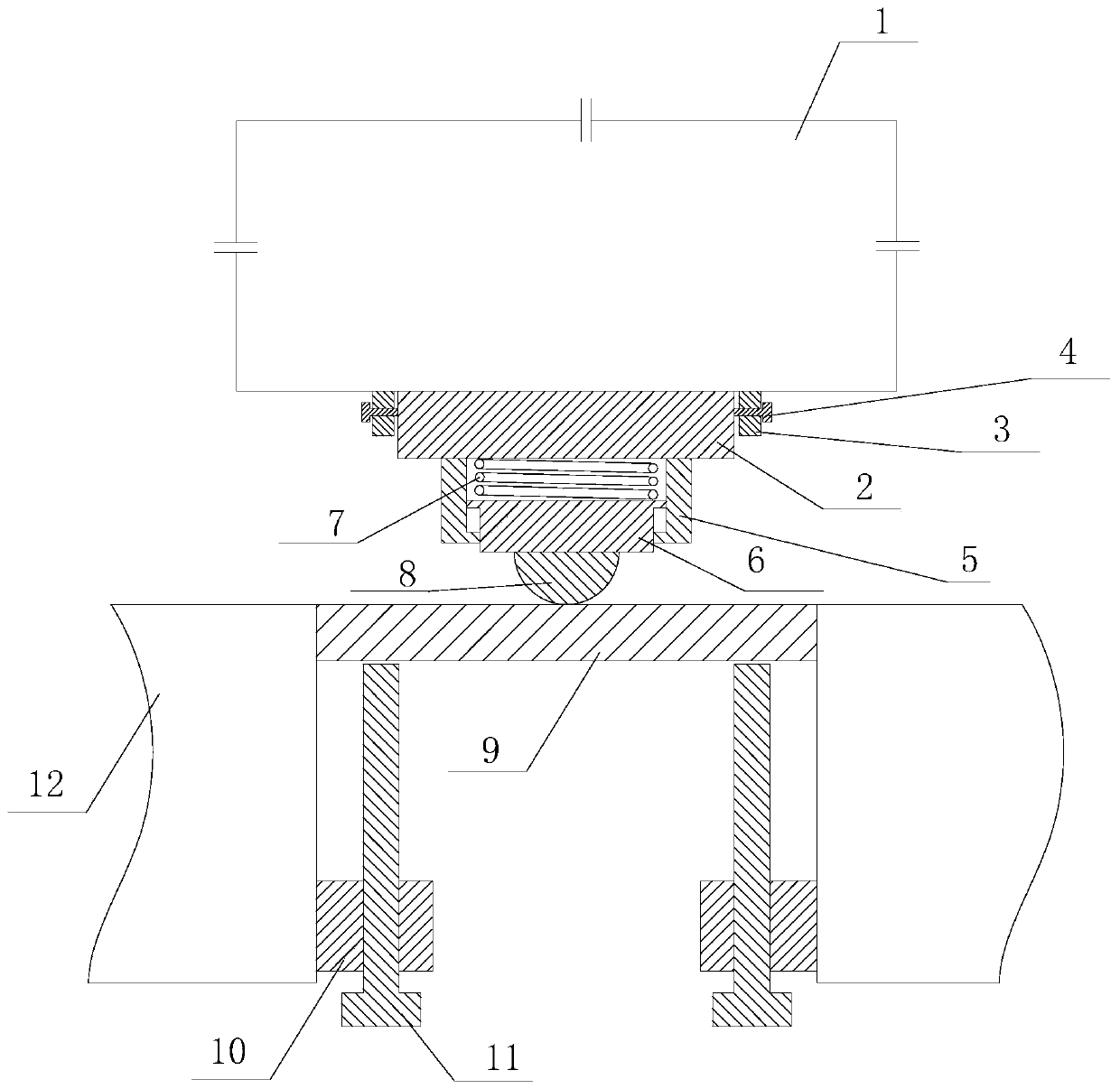 Large-span steel box girder side span folding device and method