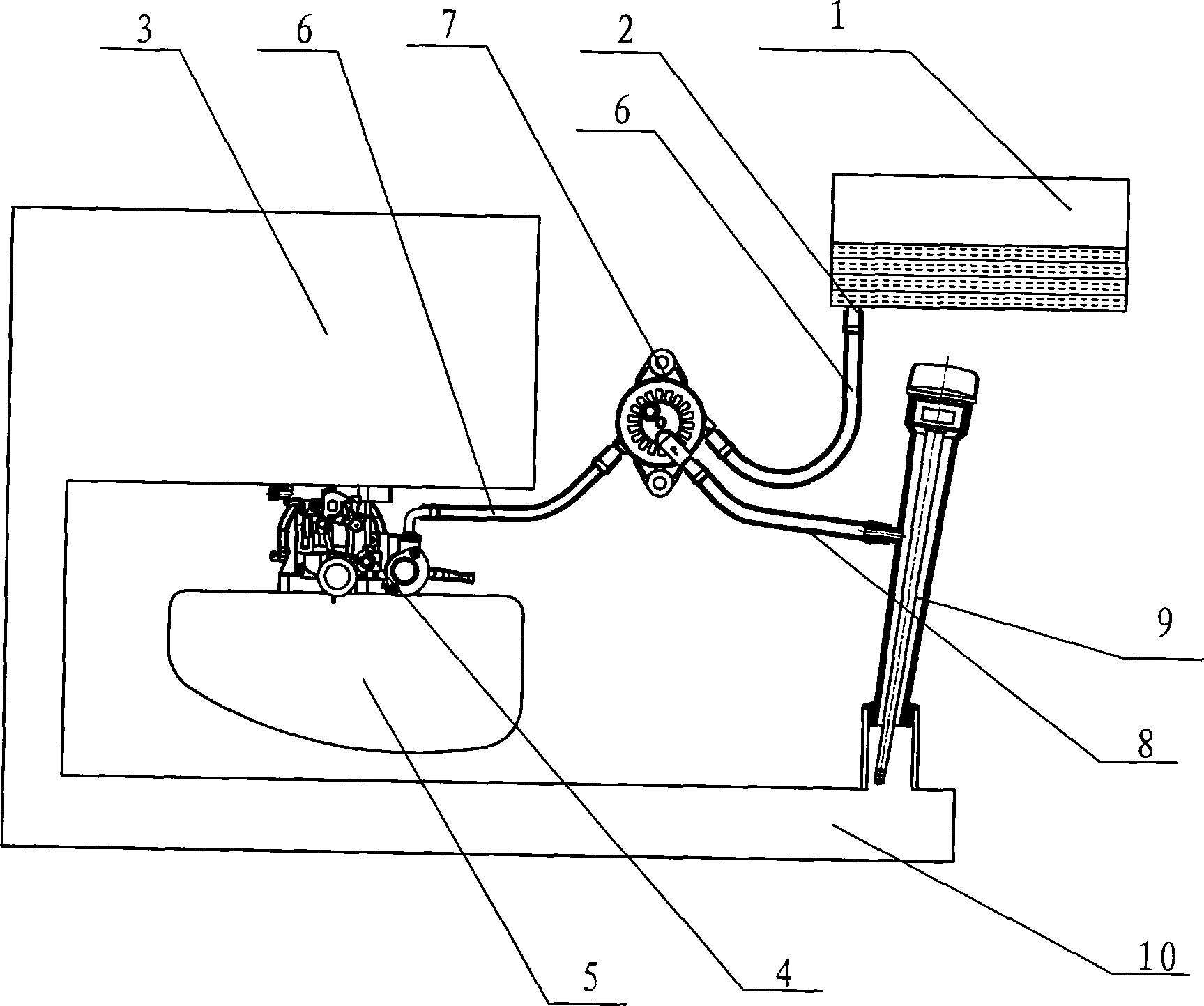 General gasoline-engine negative-pressure drive fuel-oil supplying apparatus