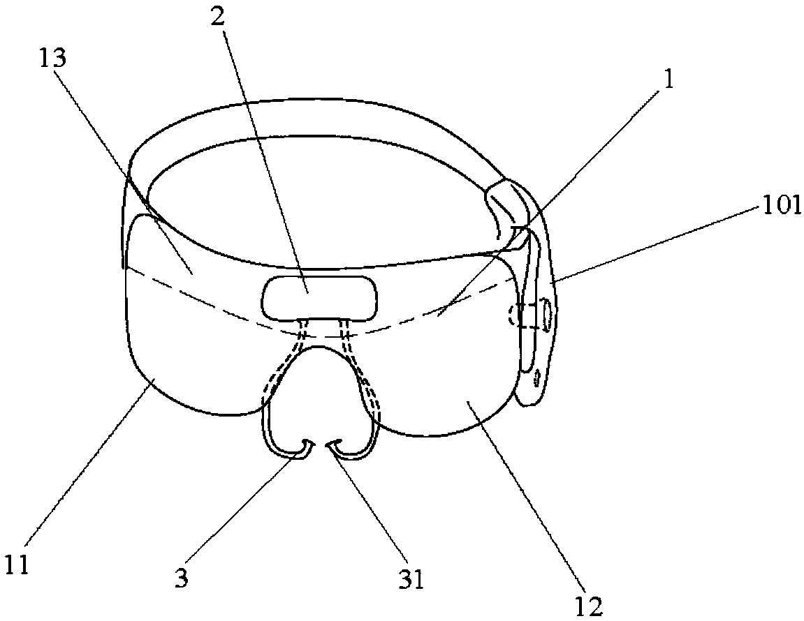 Information monitoring eye shield for blood oxygen measurement