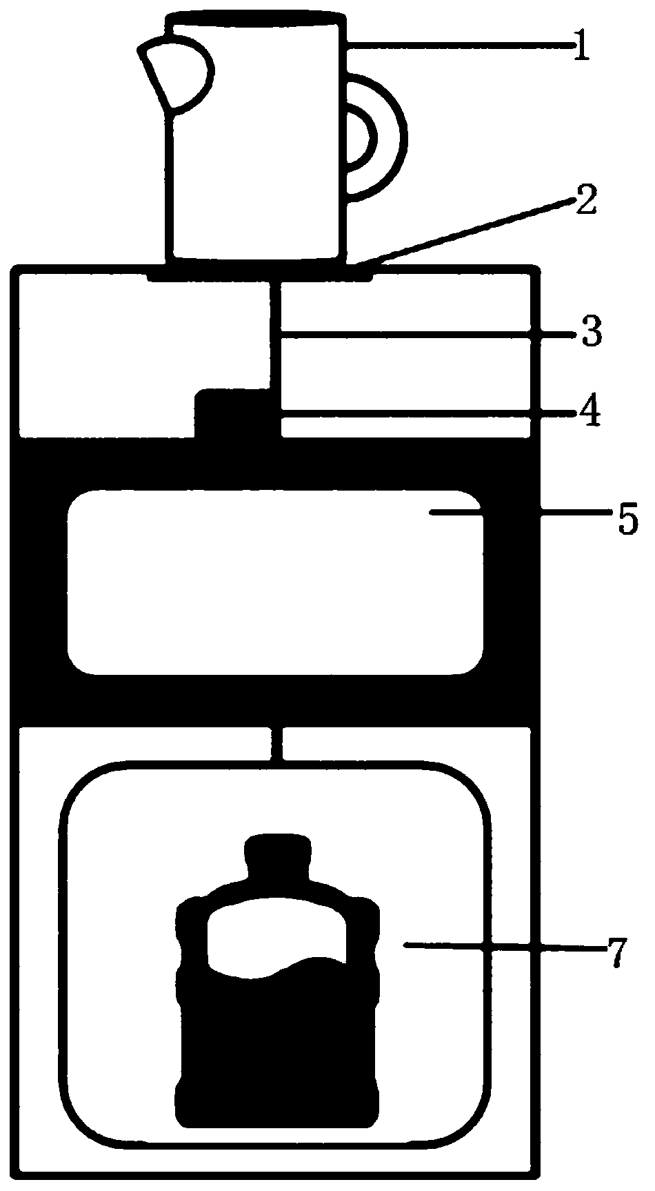 Electronic refrigeration type water bar machine with refrigerating chamber