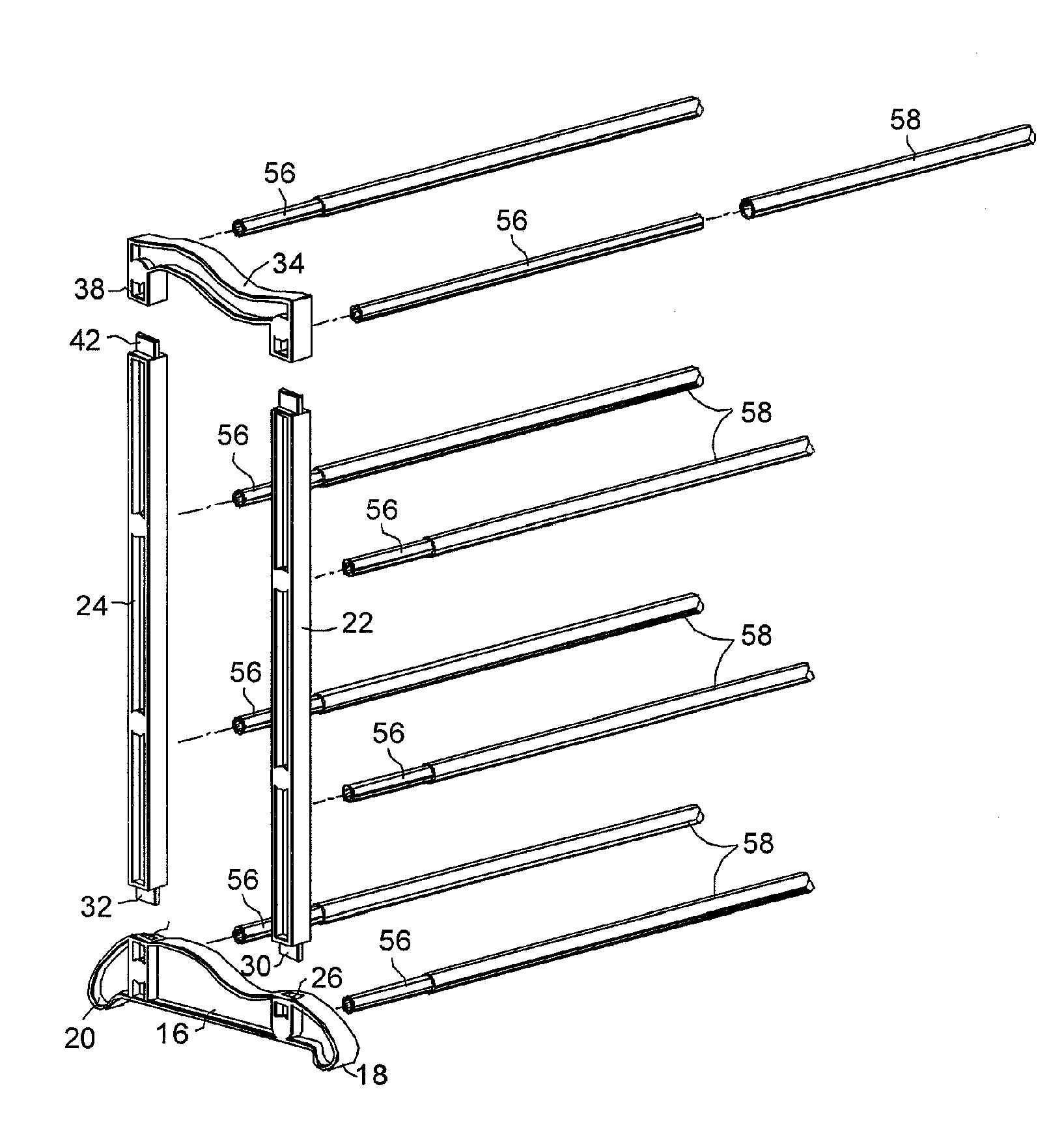 Expansible shoe rack