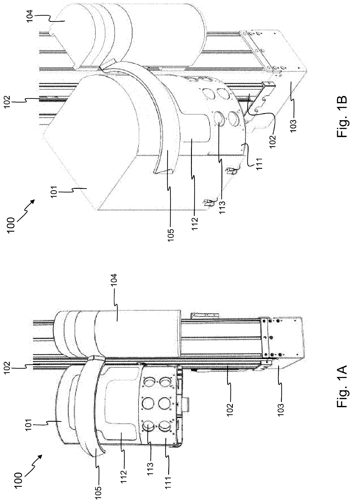 A container scanning system with washing station