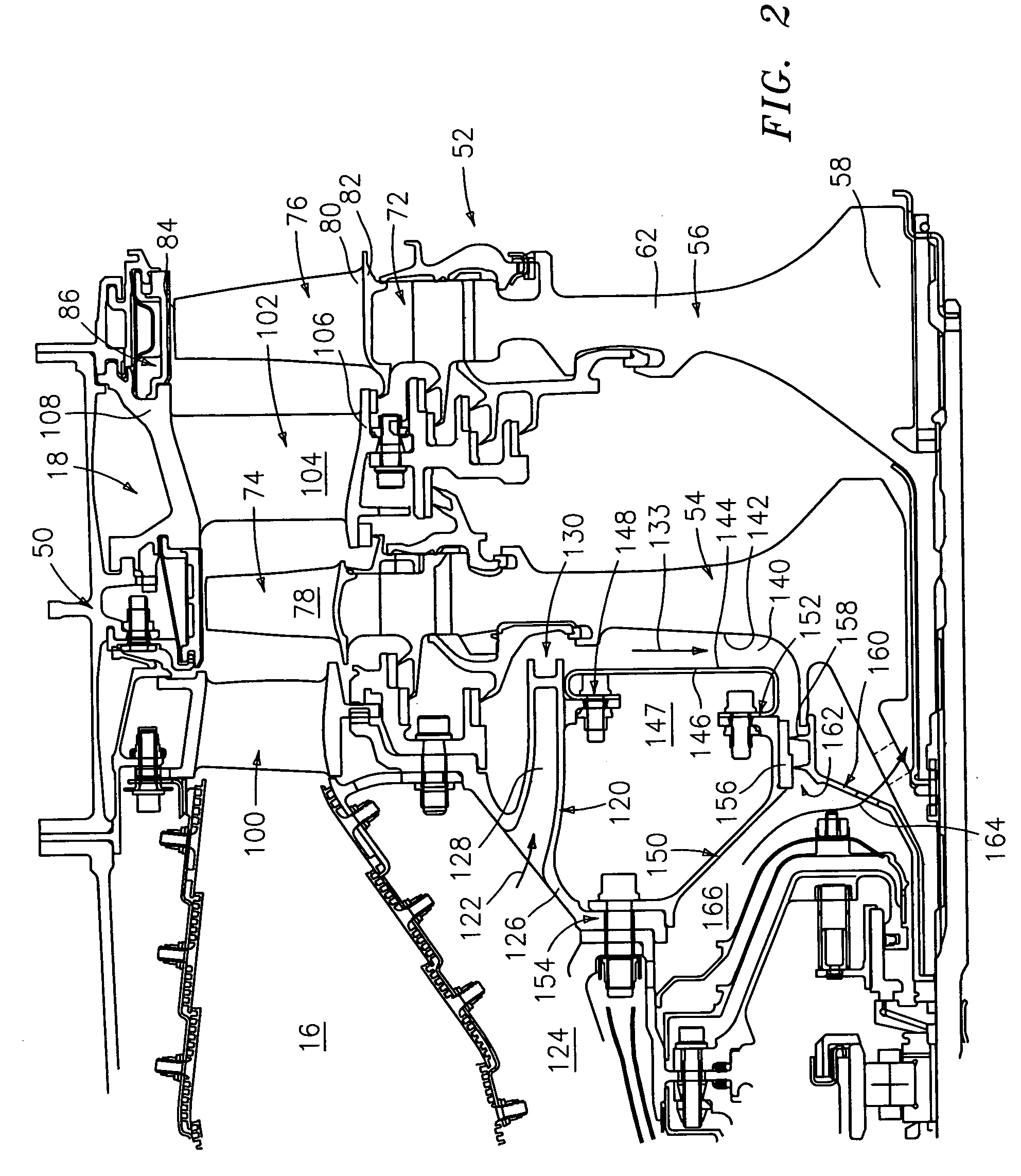 Turbine cooling air sealing