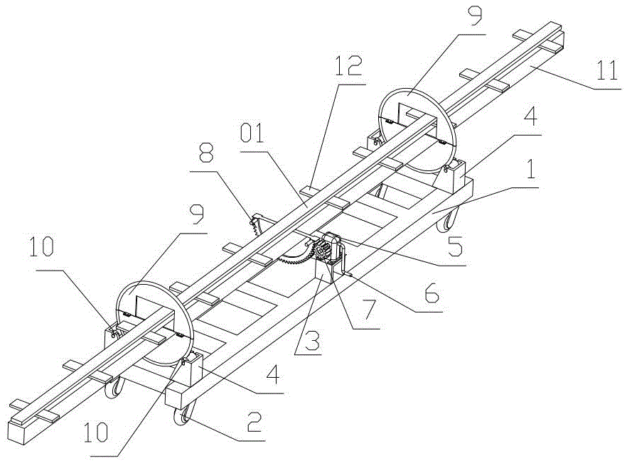 Auxiliary installation device for train bottom cable box of special-shaped train model of commuter train