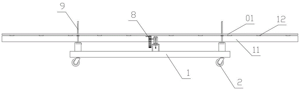 Auxiliary installation device for train bottom cable box of special-shaped train model of commuter train