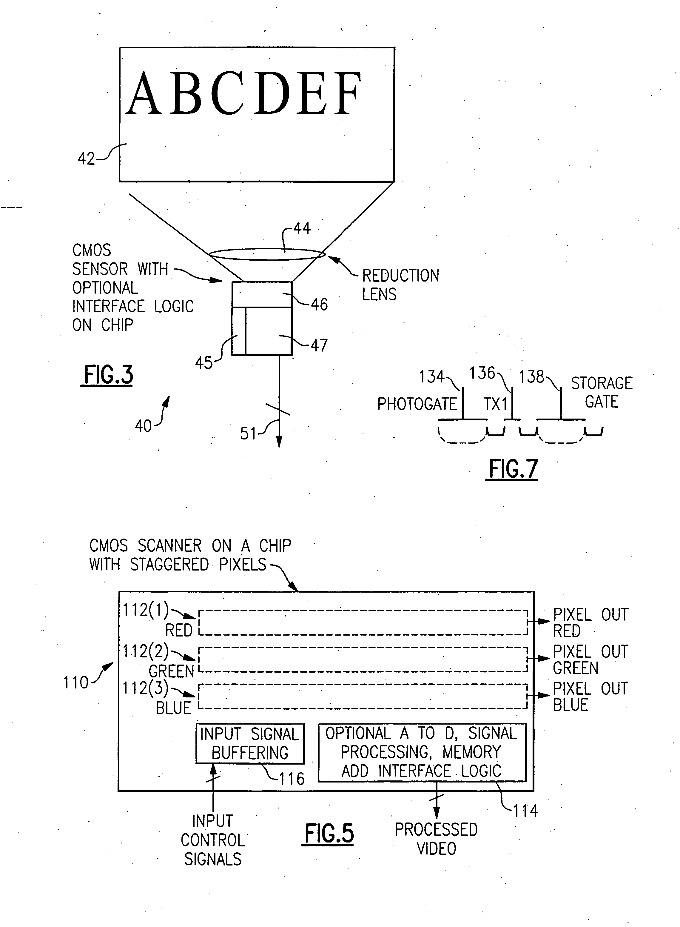 Scanning imager employing multiple chips with staggered pixels