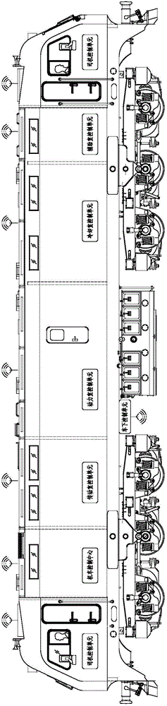 Locomotive short-distance wireless communication control system