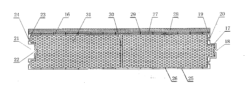 External thick wall panel and internal thin wall panel hollow co-extrusion wallboard