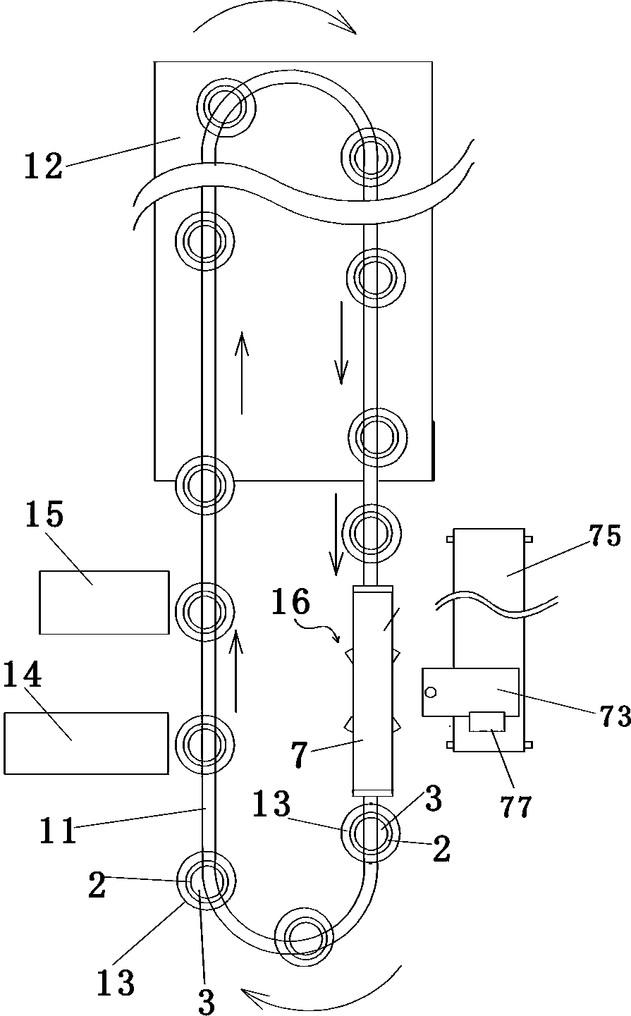 Narrow-mouth circular ceramic container roll-forming automatic production line and production process