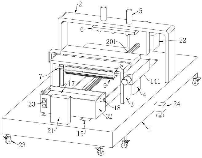 Stainless steel checkered plate embossing machining device and process thereof