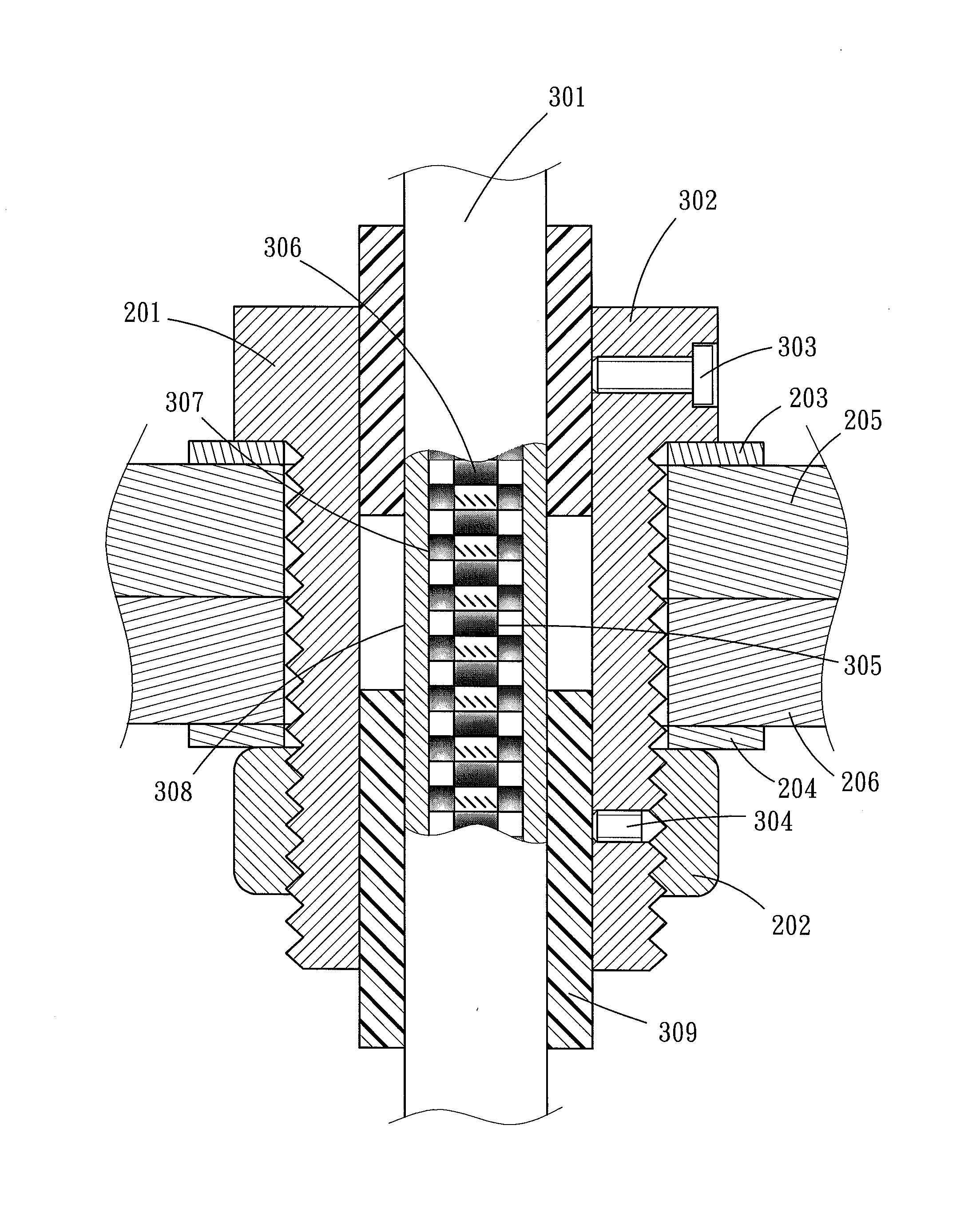 Synchronous pre-tensionable sensing screw with fiber bragg grating devices