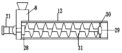 Adjustable conveying height type spiral conveyor