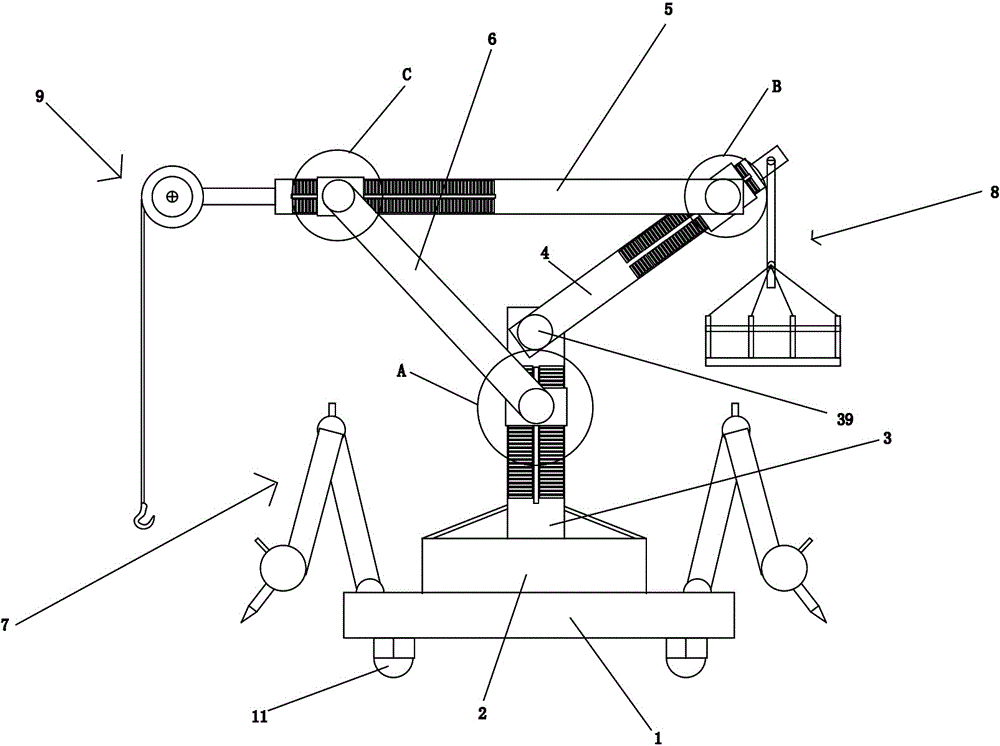 Movable type crane