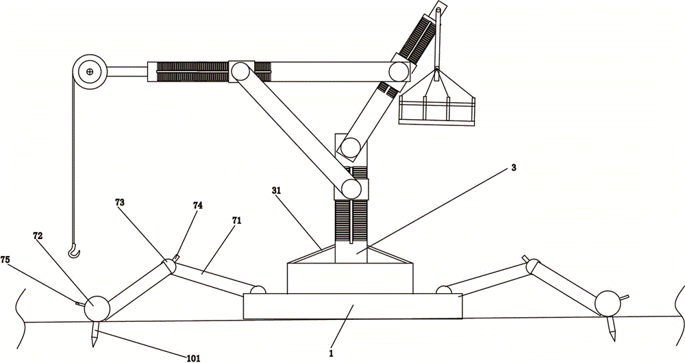 Movable type crane