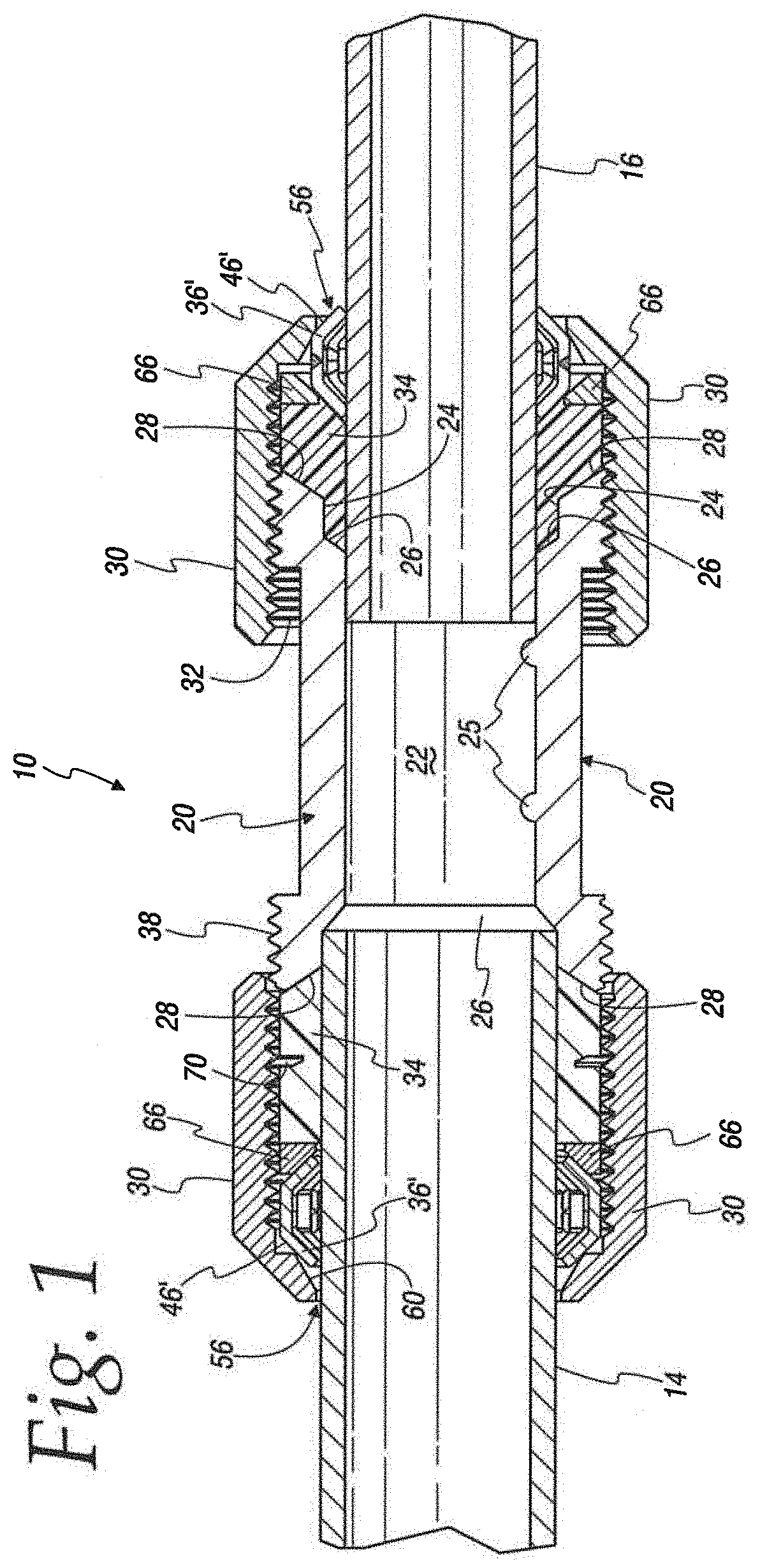 Compression pipe fitting with wide range grip rings