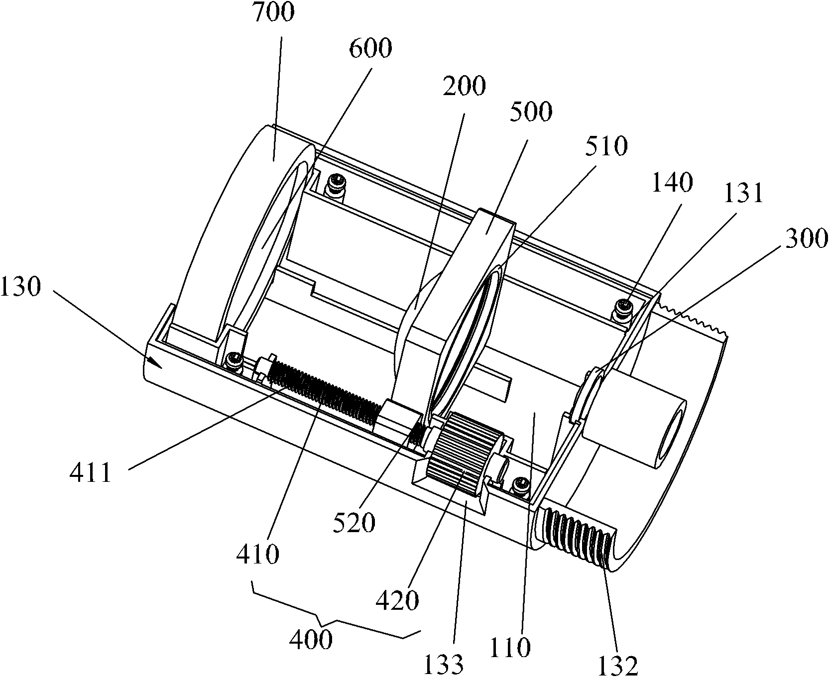 Lens focusing structure and lamp adopting lens focusing structure