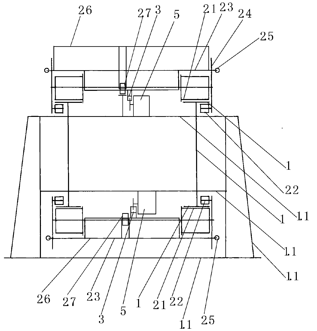 Expressway long upslope vehicle carrying machine