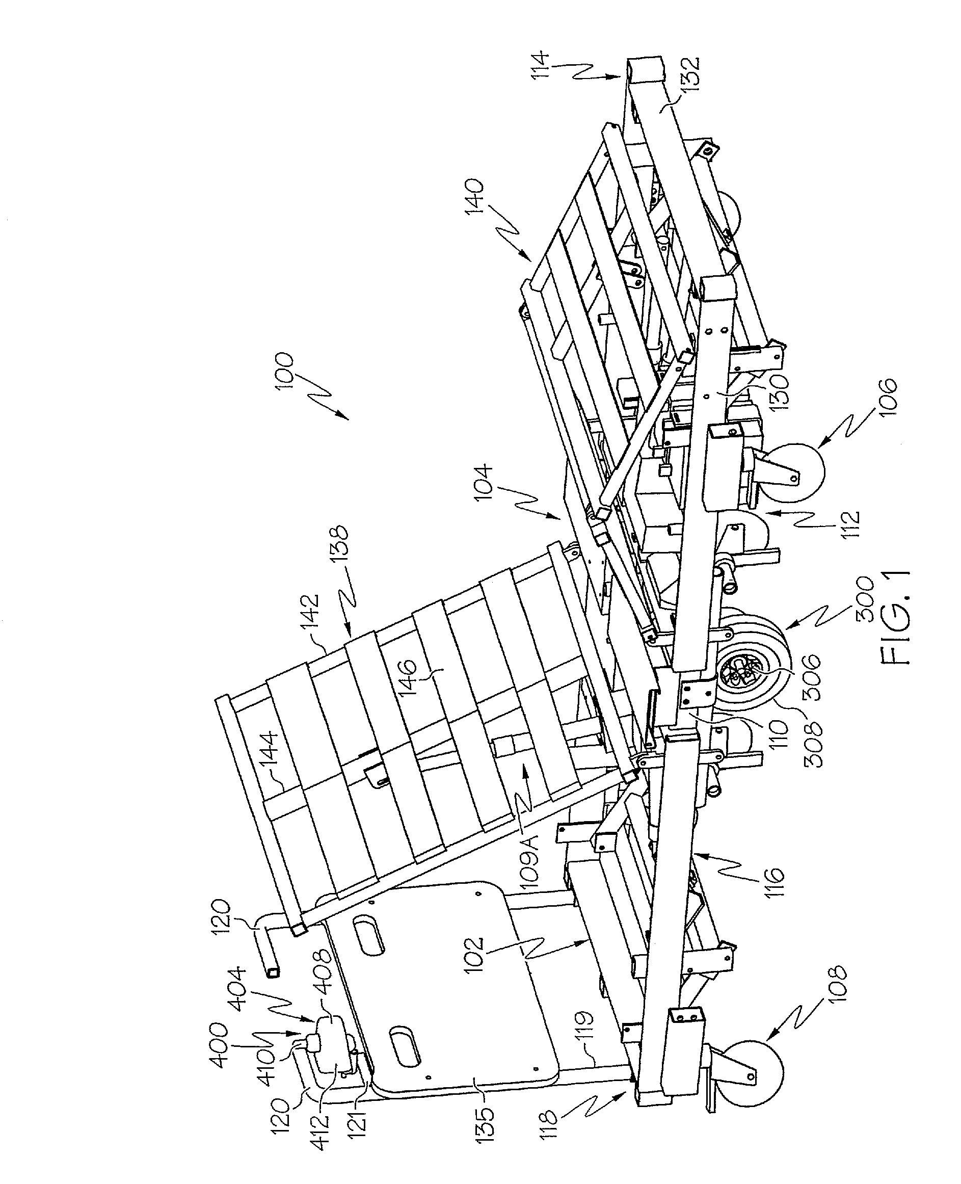 Bariatric transport with improved maneuverability