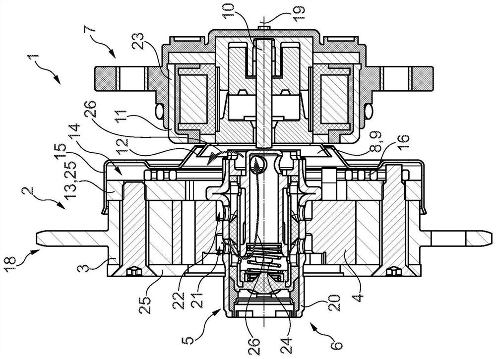 Camshaft adjustment system with hydraulic medium return device