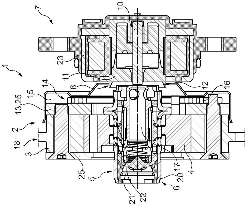 Camshaft adjustment system with hydraulic medium return device