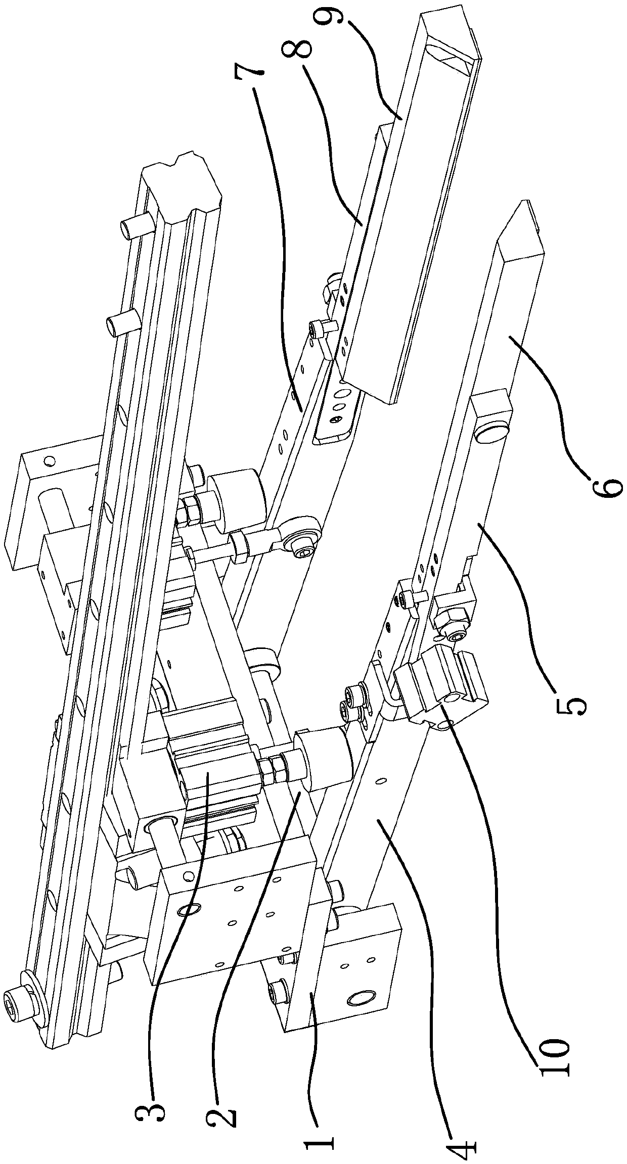 Big presser foot component structure of placket machine