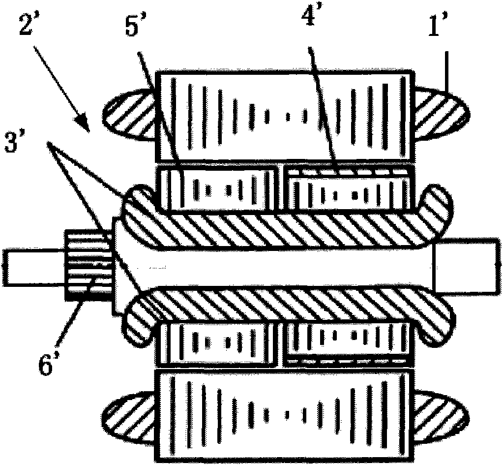 Halbach array parallel rotor composite excitation brushless synchronous motor