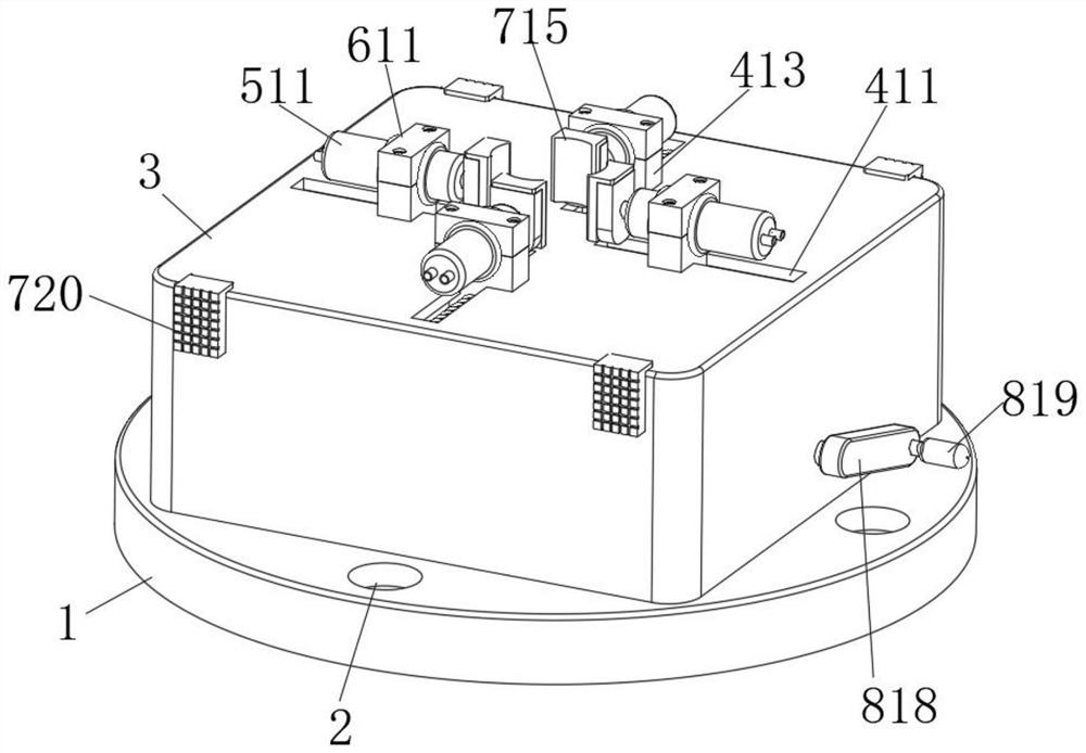 A hydraulic fixture with an adjustment mechanism for a four-axis turntable for a numerically controlled machine tool