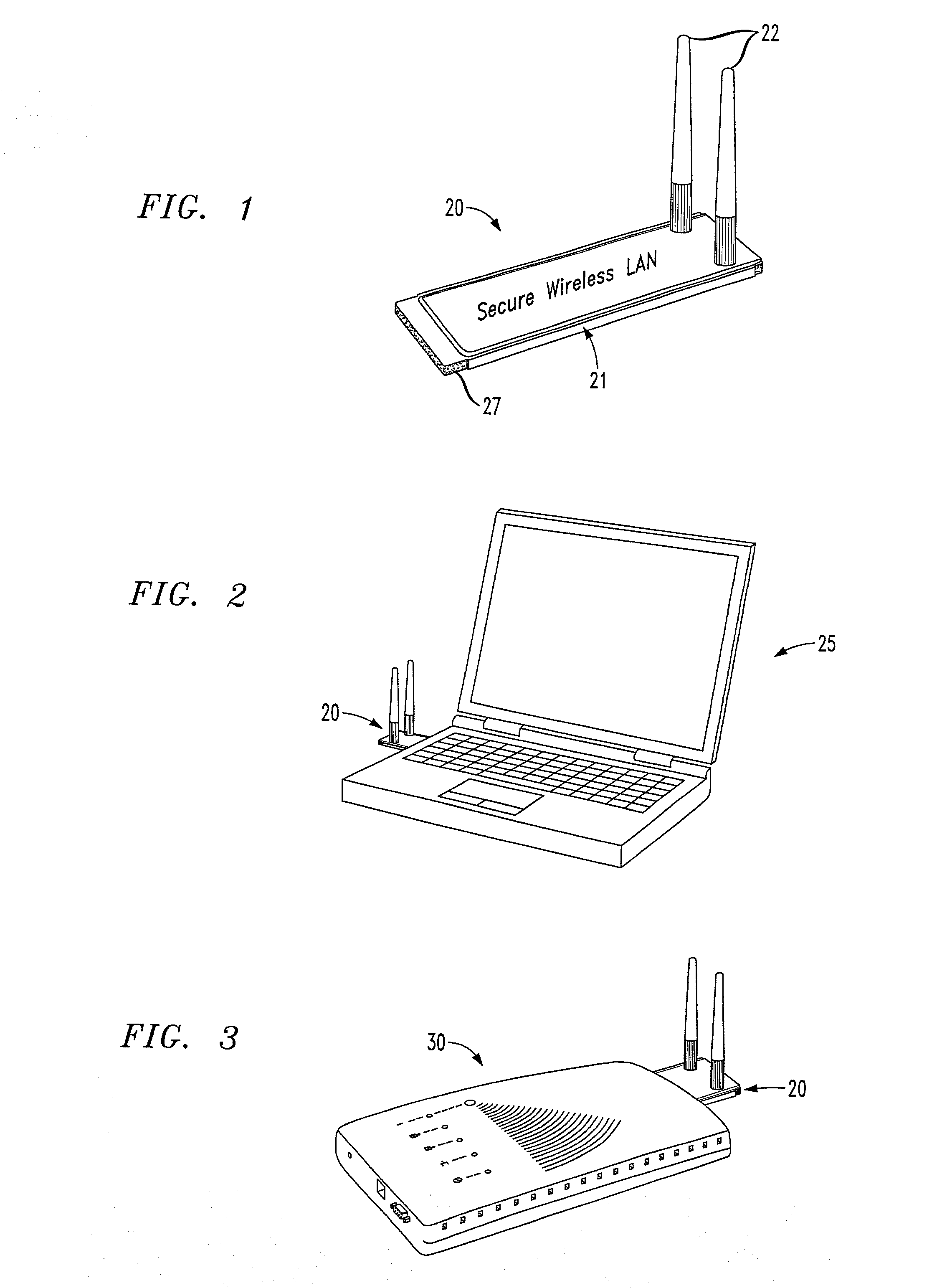 Secure wireless LAN device including tamper resistant feature and associated method