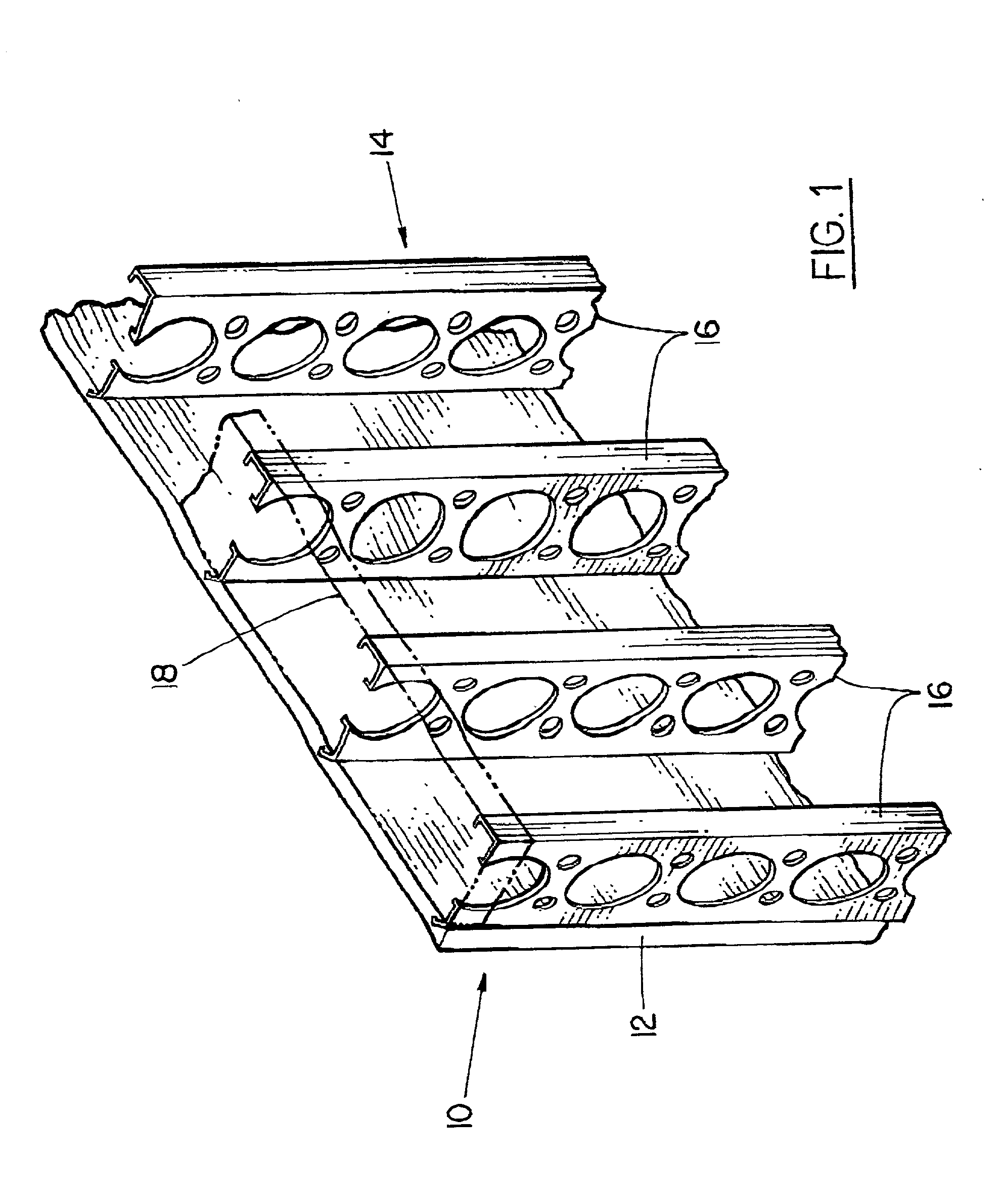 Sheet metal stud and composite construction panel and method