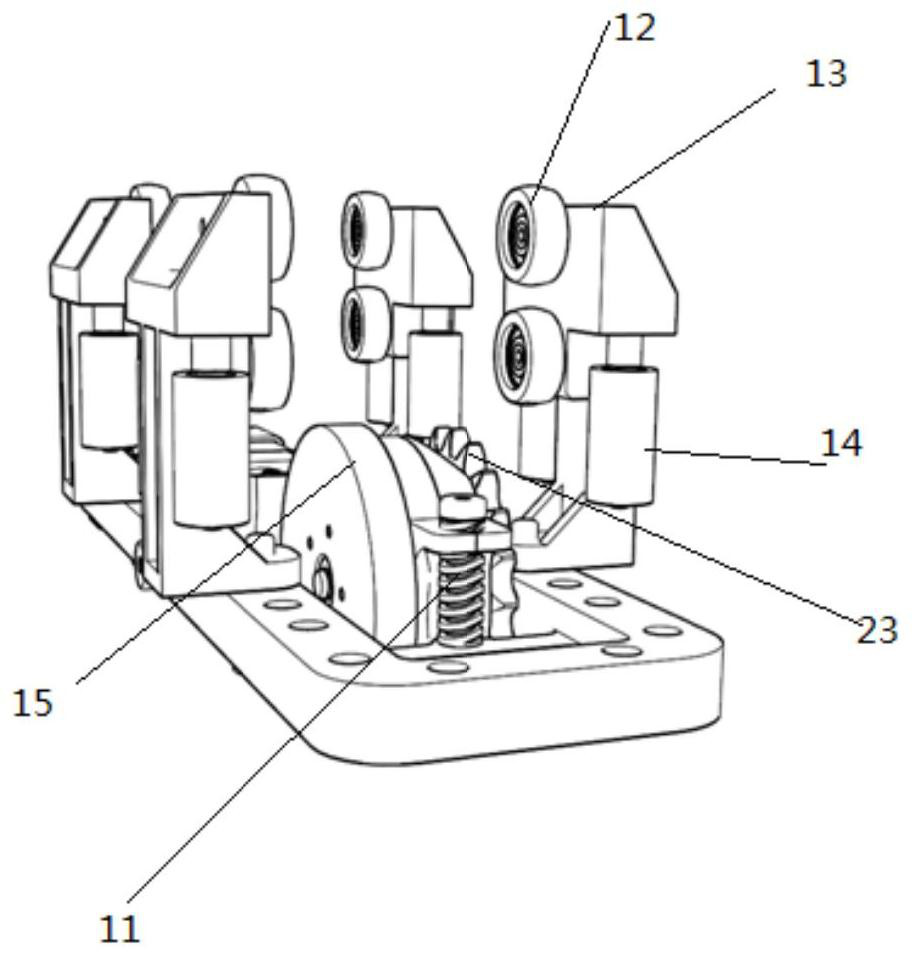 A kind of down-drive track walking device and track robot