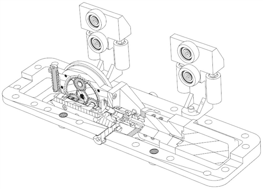 A kind of down-drive track walking device and track robot