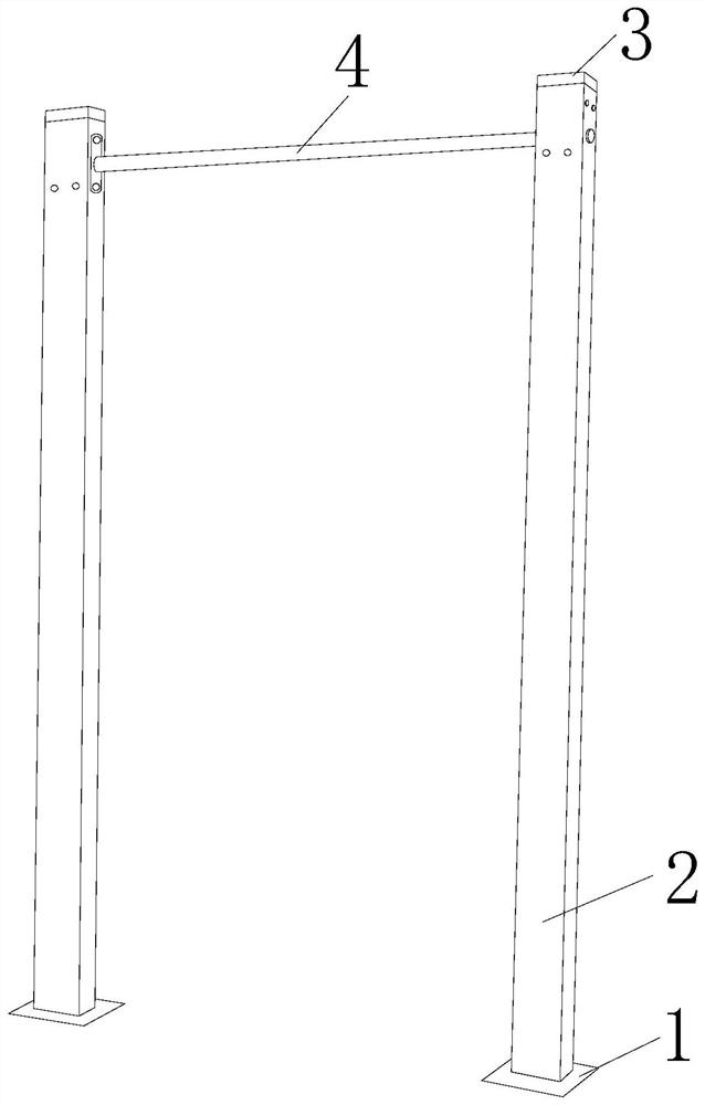 Anti-drop horizontal bar for sports training with reduced vibration