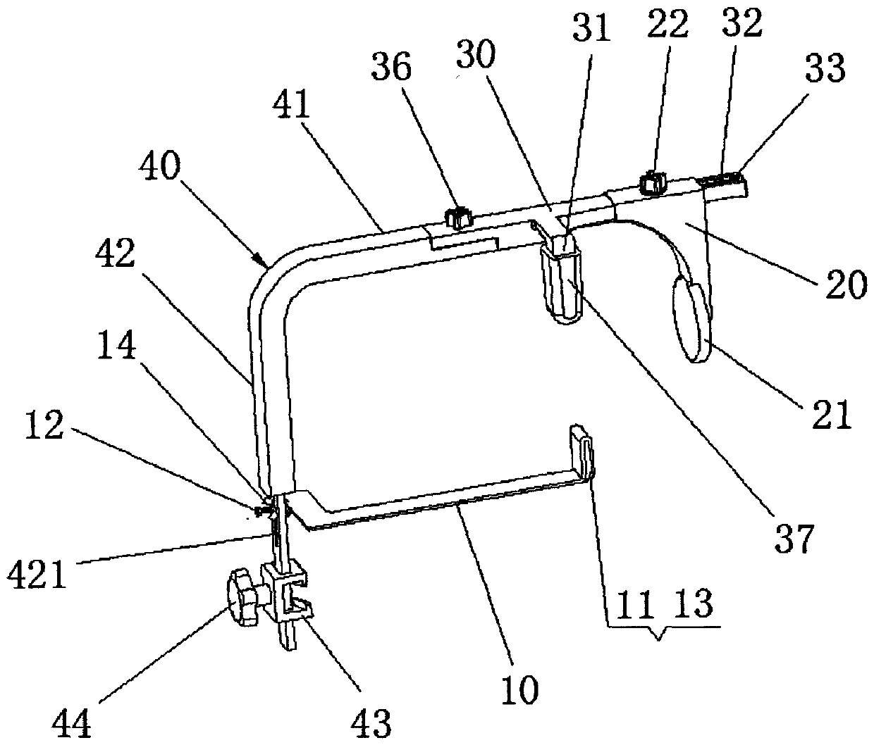 Medical standard 90-degree lateral position operation fixing frame and sterile assembly used by medical standard 90-degree lateral position operation fixing frame