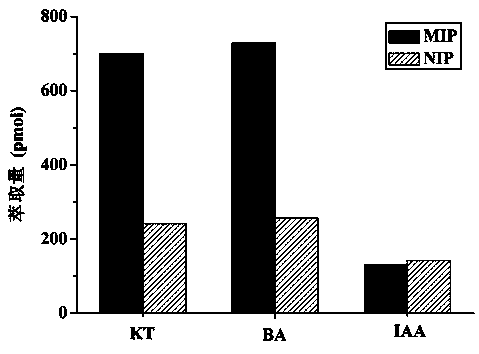 6-kinetin molecularly imprinted polymer and application thereof