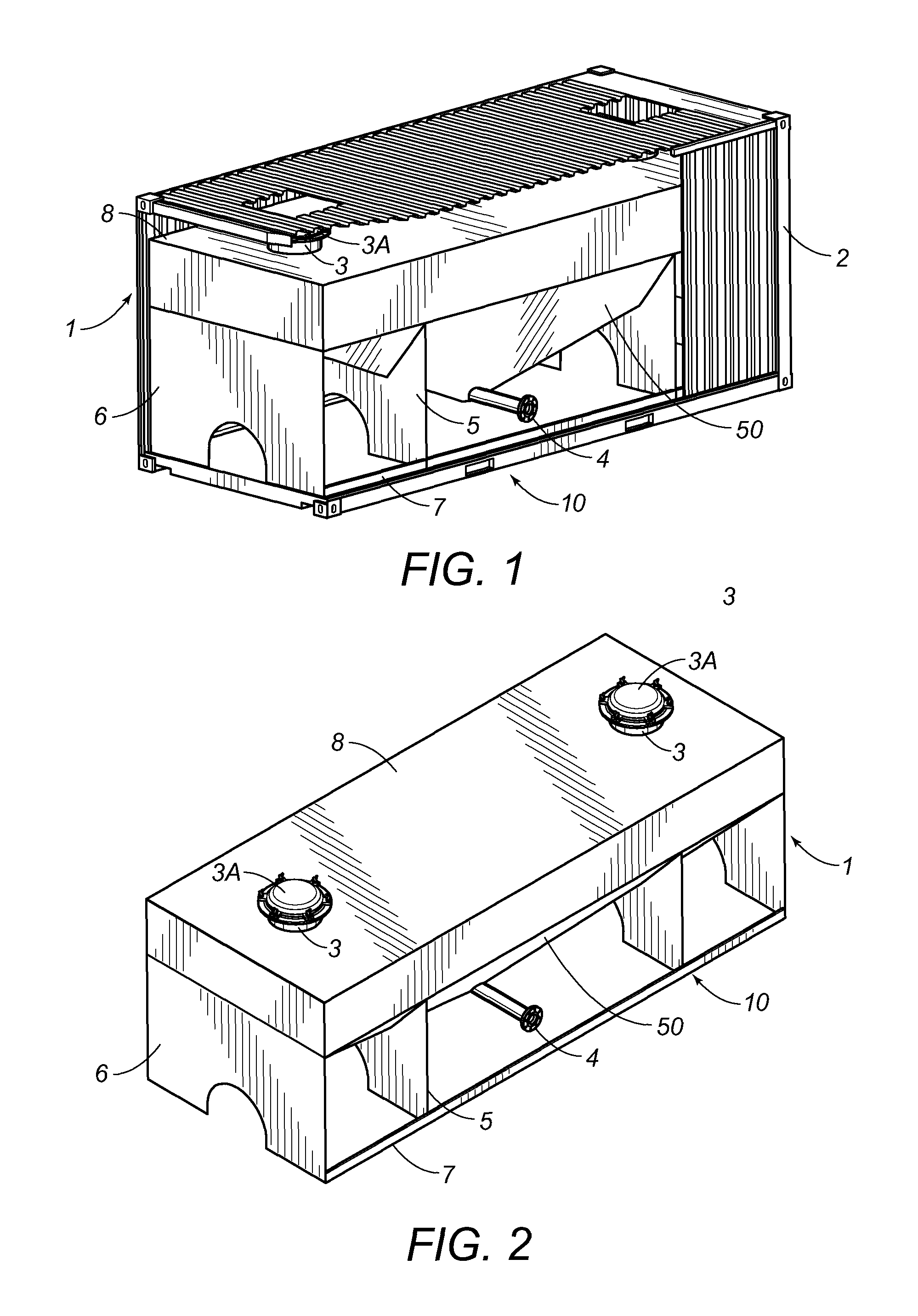 Apparatus for transporting frac sand in intermodal container