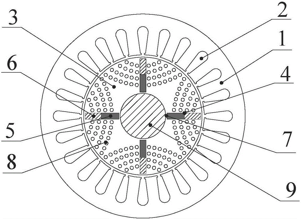 Magnetism increasing type internal tangential adjustable flux motor