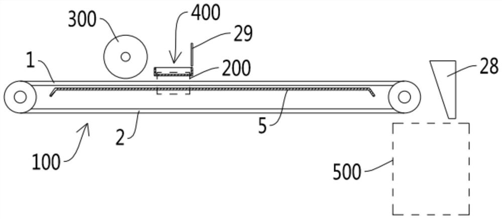 PET sheet hobbing production and excess material recovery device