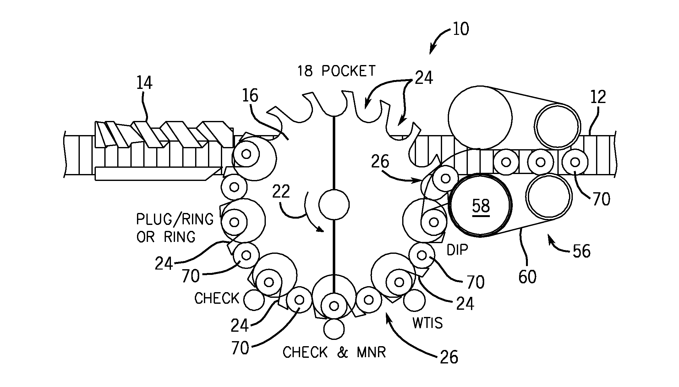 Star wheel conveyor outfeed mechanism and method