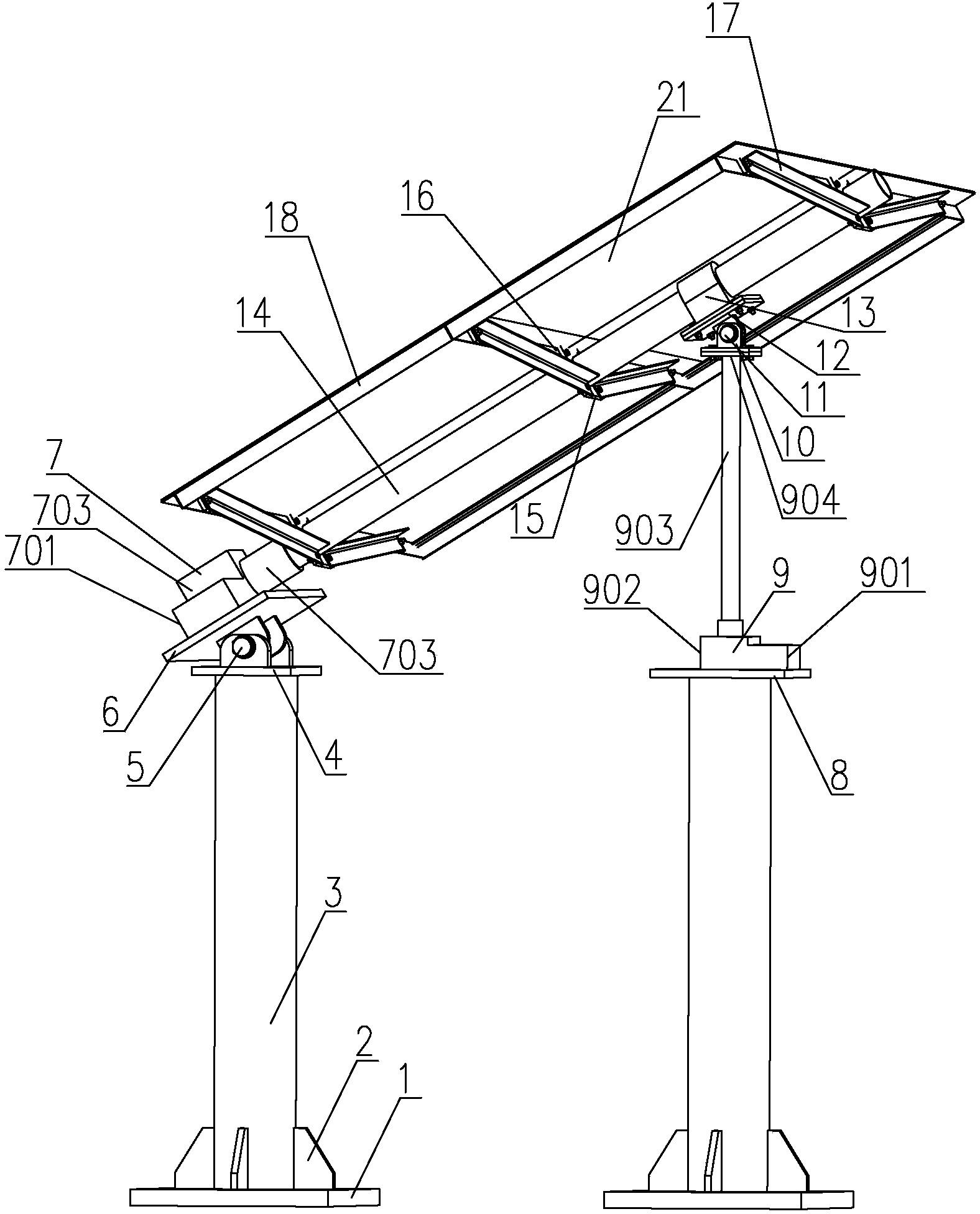 Novel ecliptic tracker for solar energy