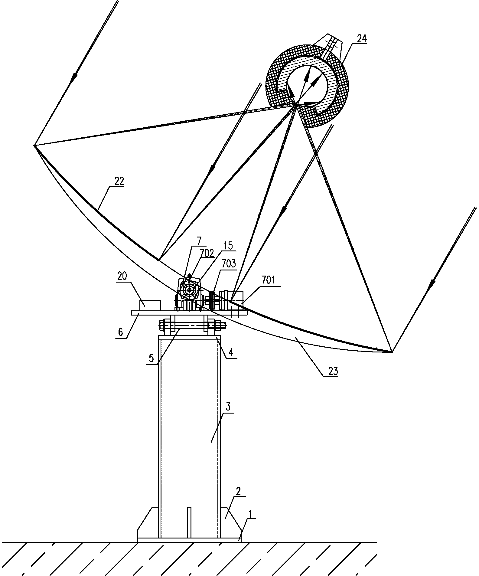 Novel ecliptic tracker for solar energy