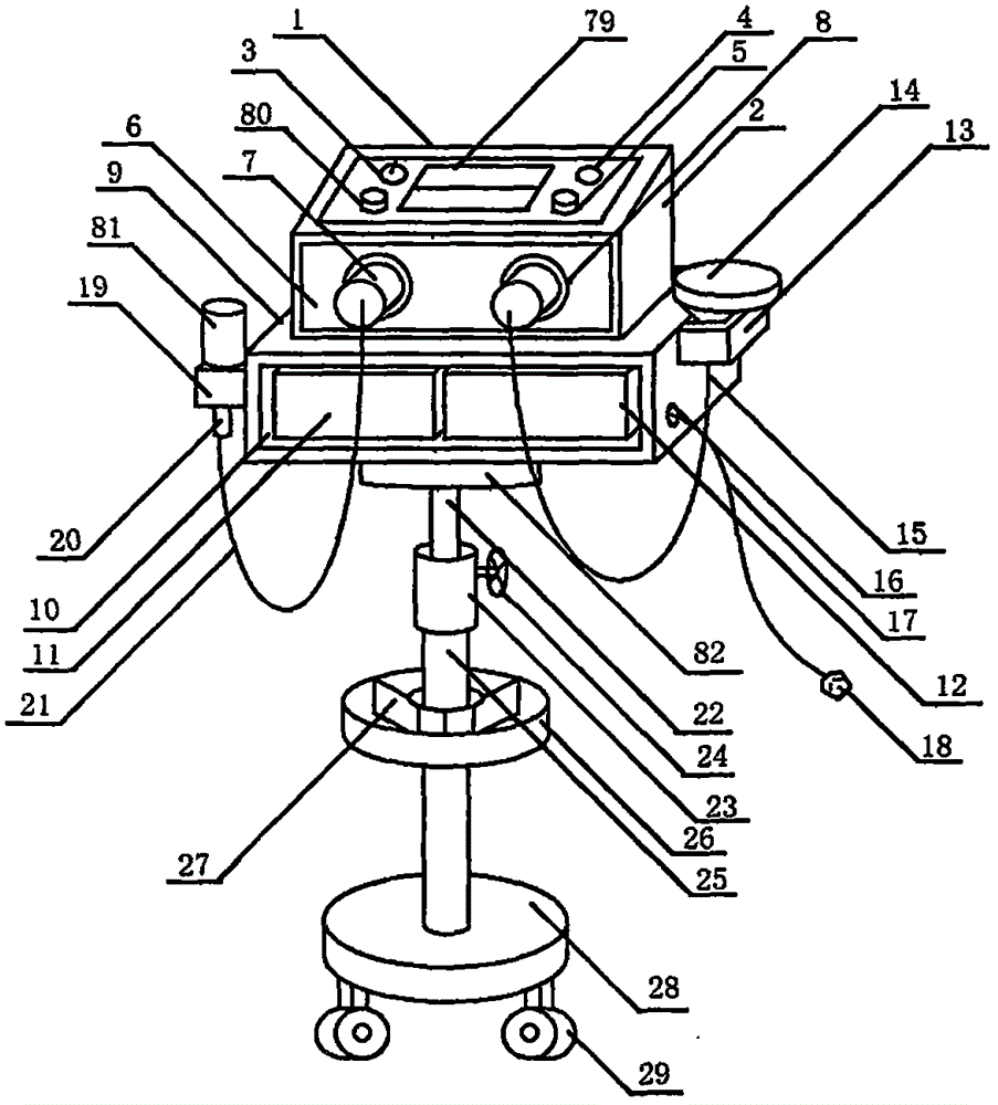 High-frequency chest wall oscillation sputum excretion device