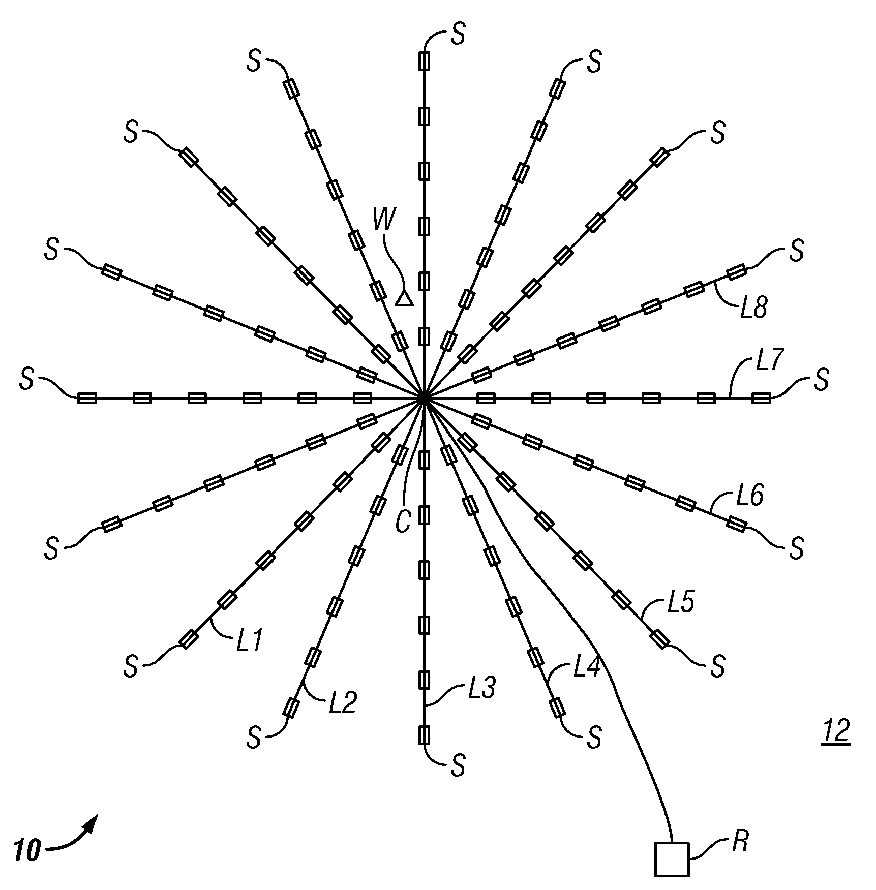 Method for acoustic imaging of the earth's subsurface using a fixed position sensor array and beam steering