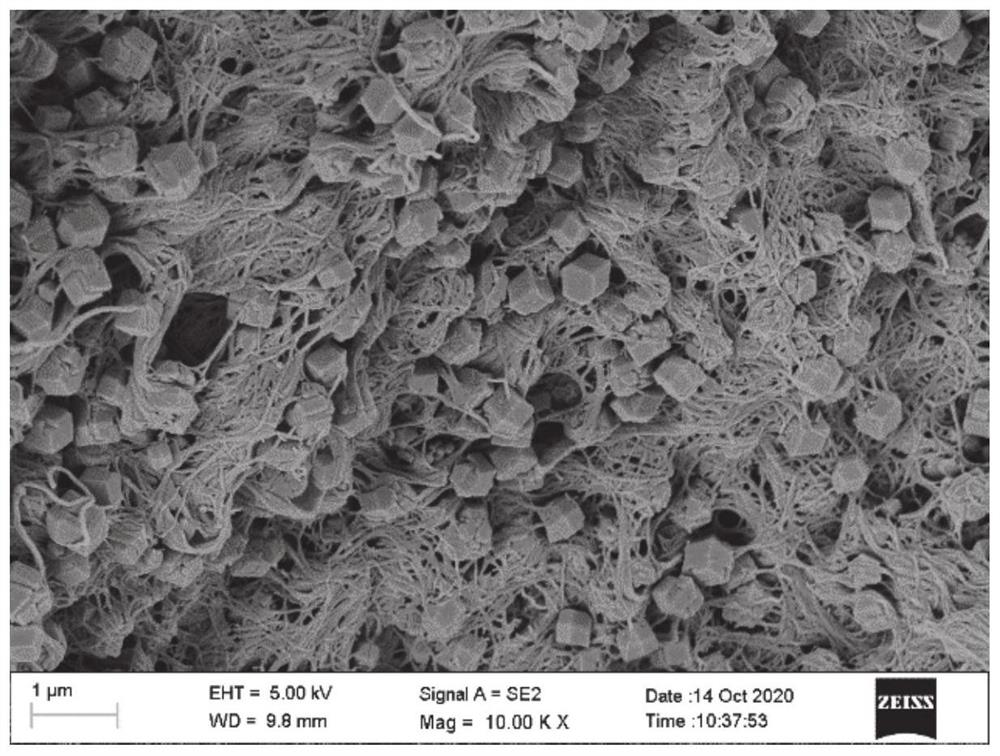 Carbon aerogel/metal organic framework composite material, preparation method and application thereof in gas storage