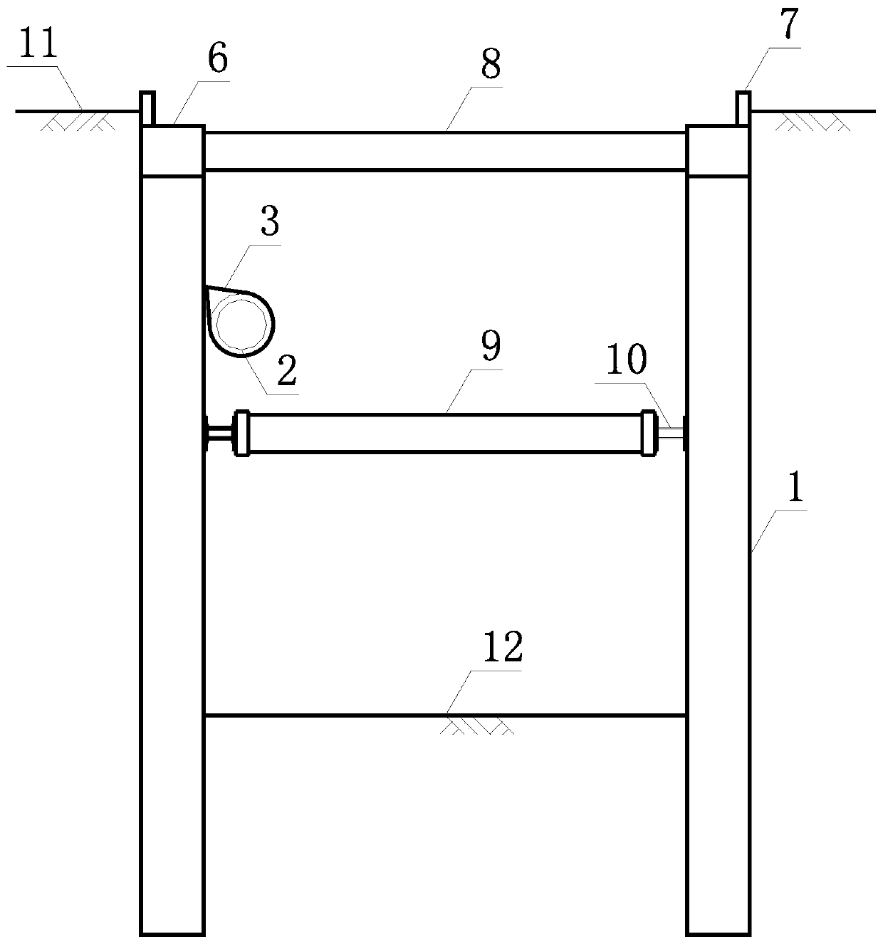 Structural system for solving conflict between underground structure and municipal pipelines