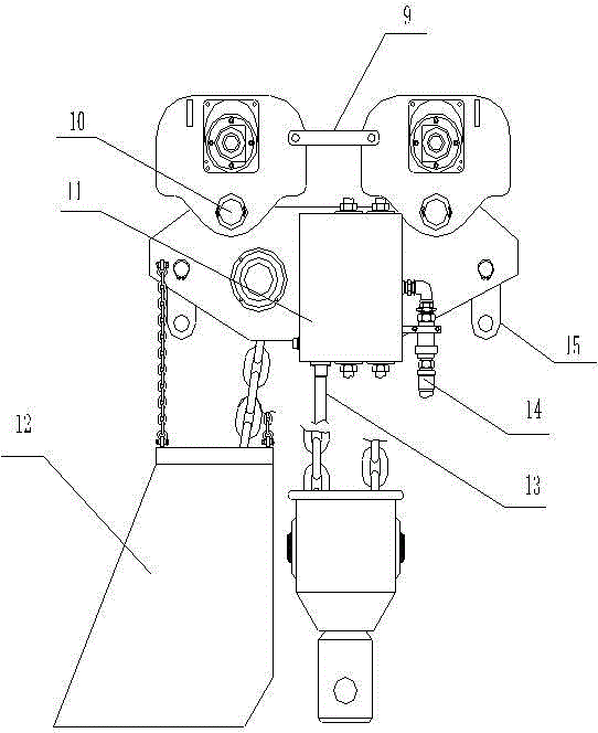 Chain ring blowout preventer lifting and transferring device